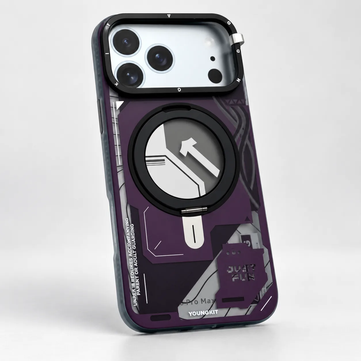 قاب Youngkit یانگ کیت Cyberpunk 360 Magsafe Stand آیفون - مناسب آیفون 17 پرو مکس/آیفون 18 پرومکس