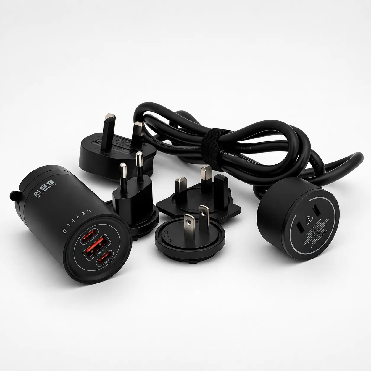 levelo charge tower gan travel adapter
